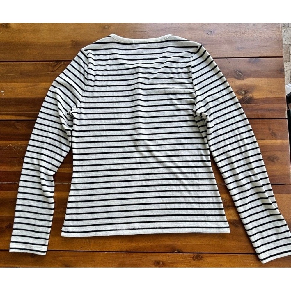 Rag‎ & Bone Knit Stripe Henley Top – Black & White – Size XL - Picture 7 of 7